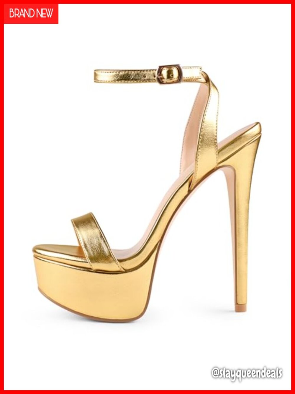MERUMOTE Women's Sky High Platform Heeled Sandals Faux Leather